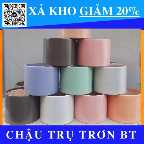 (8,5x8,5cm) Chậu trụ trơn mini trồng cây Để Bàn, Cây Nội Thất, Sen Đá, Xương rồng, Cây Bonsai cao 8cm