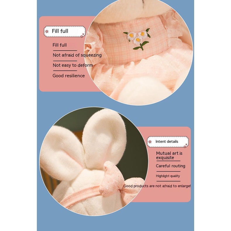 Thú Nhồi Bông Hình Thỏ Mặc Váy Dễ Thương Cho Bé Gái