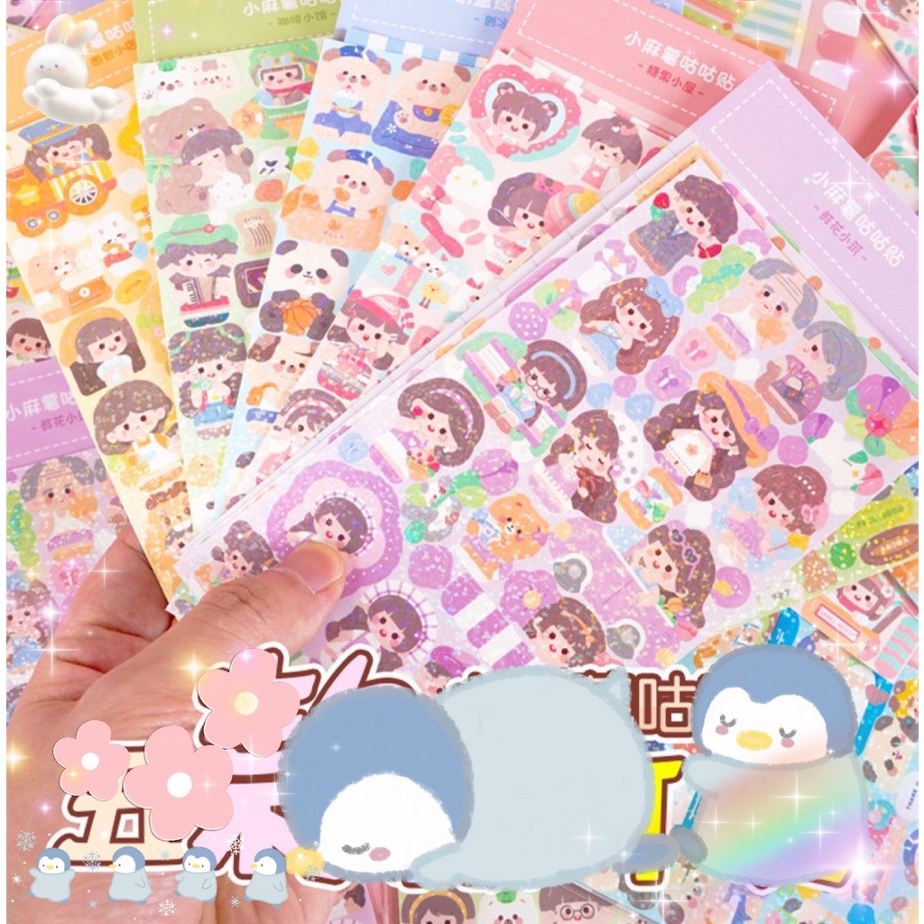 Sticker cute trong suốt trang trí sổ, hình dán điện thoại, máy tính dễ thương Xem thêm ở phần MÔ TẢ SẢN PHẨM