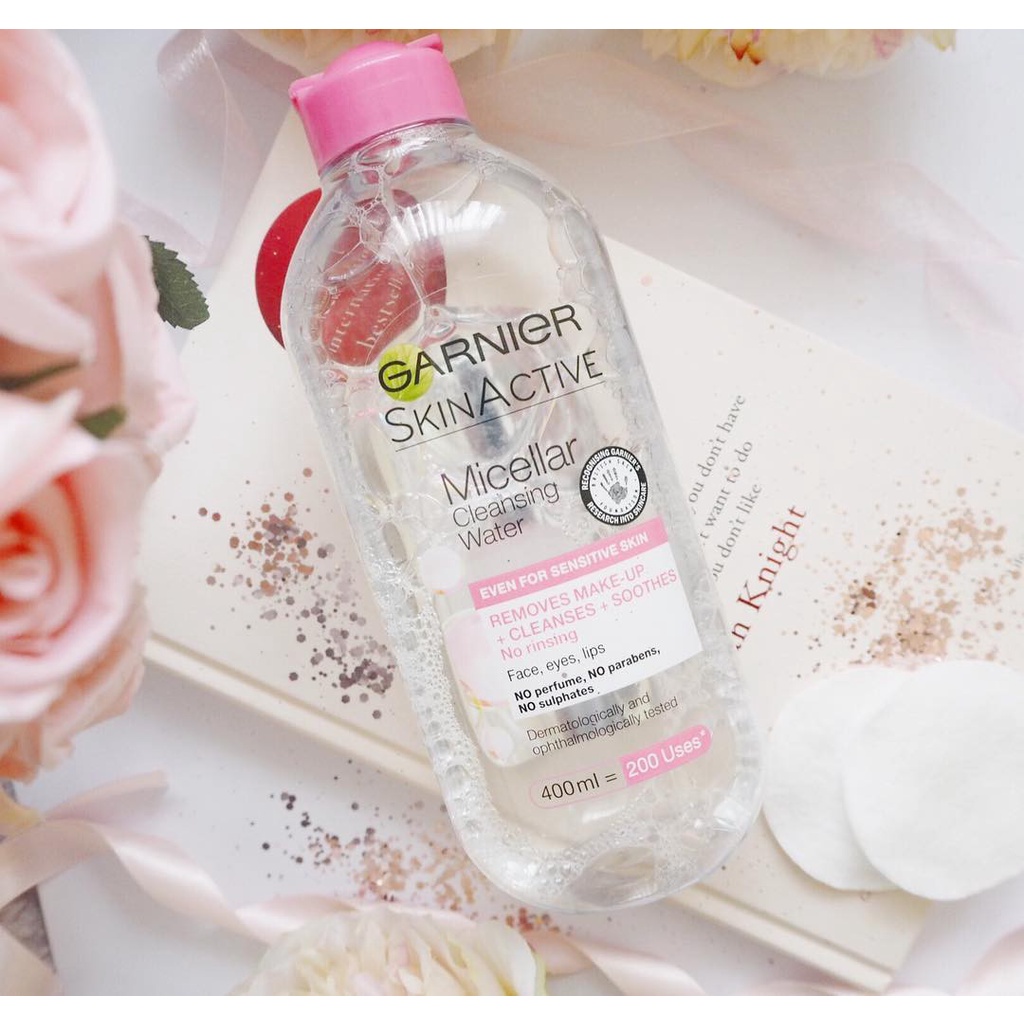 Nước Làm Sạch &amp; Tẩy Trang Garnier Micellar Cleansing Water Cho Da Nhạy Cảm 400ml
