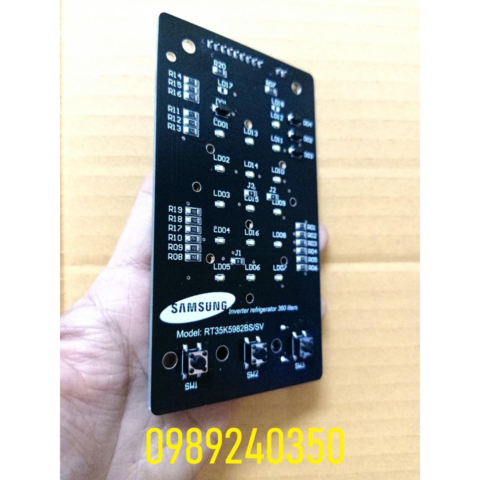 Bo mạch hiển thị tủ lạnh samsung 3 phím RT35K5982BS/SV chính hãng
