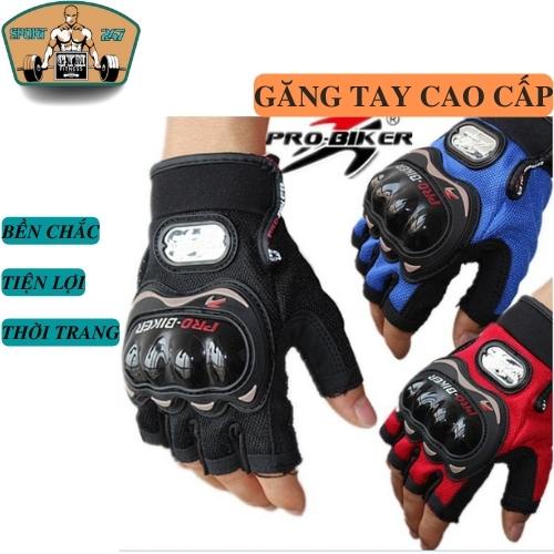 Găng Tay Nam Cụt Ngón Probiker , Găng Tay Chống Nắng Đi Phượt Tập Gym Có Gù Bảo Vệ Lòng Bàn Tay