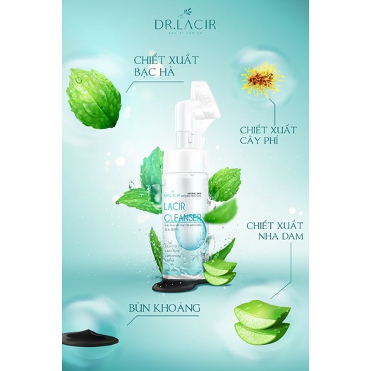 Sữa rửa mặt kiềm dầu Dr.Lacir, dịu nhẹ làm sạch bụi bẩn, phù hợp với mọi làm da chai 150ml