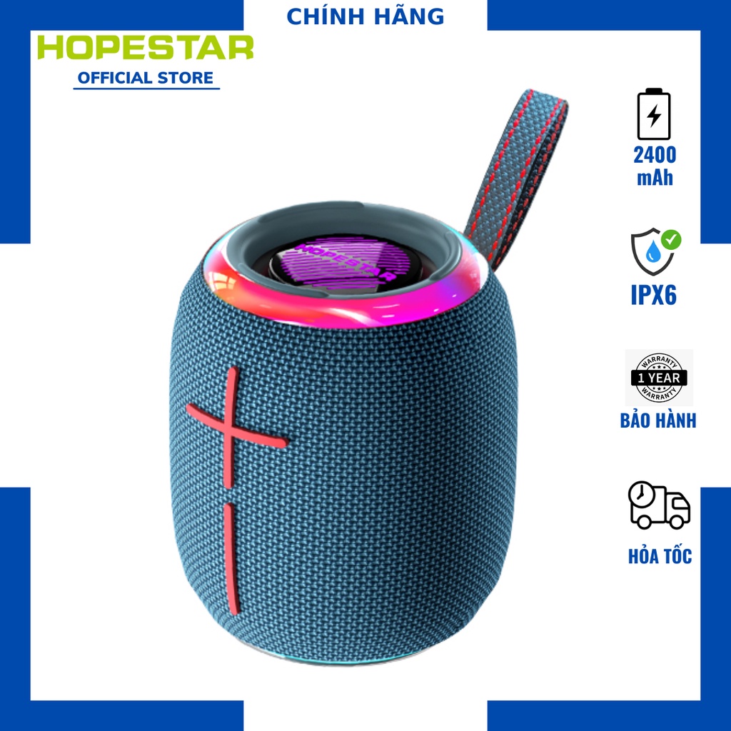 Loa Bluetooth Hopestar P35 Mini| Loa nghe nhạc công suất 10W, pin 2400mAh, chống nước - Chính Hãng, Bảo hành 12th- OBIBI