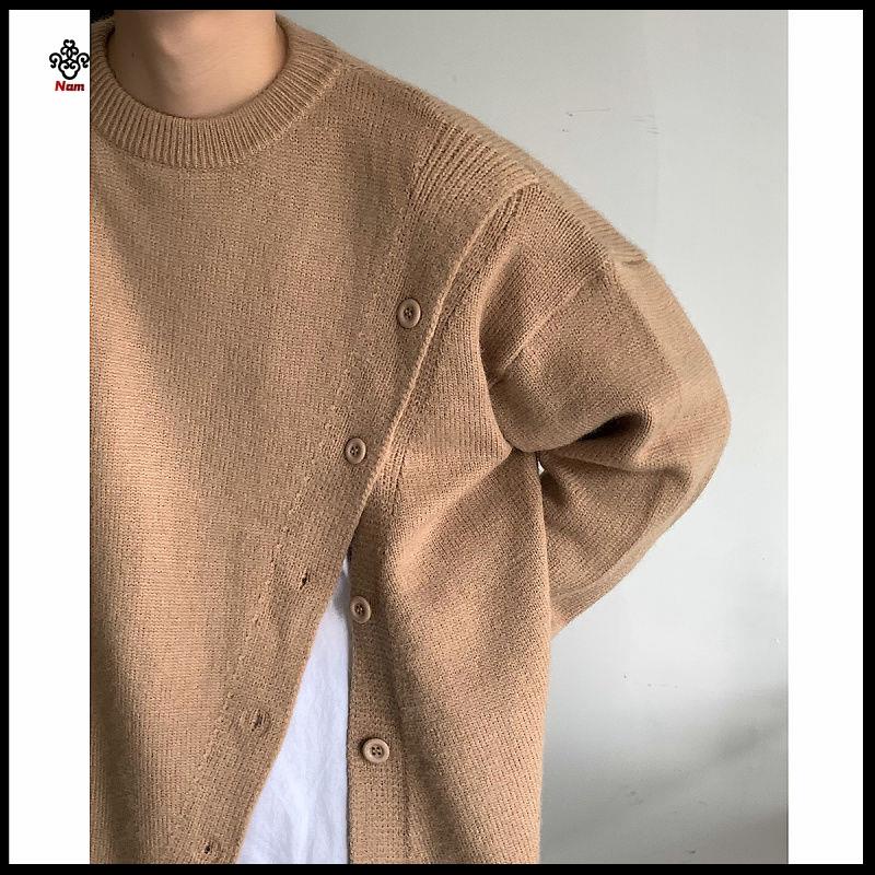 Chất lượng cao Xu h ng m 'a' o len gile nam Áo Sweater Xẻ Tà Phong Cách Hàn Quốc Chất Lượng Cao Cho nam Giới