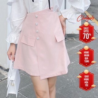 Chân váy vạt chéo Chillgals màu hồng CV-006