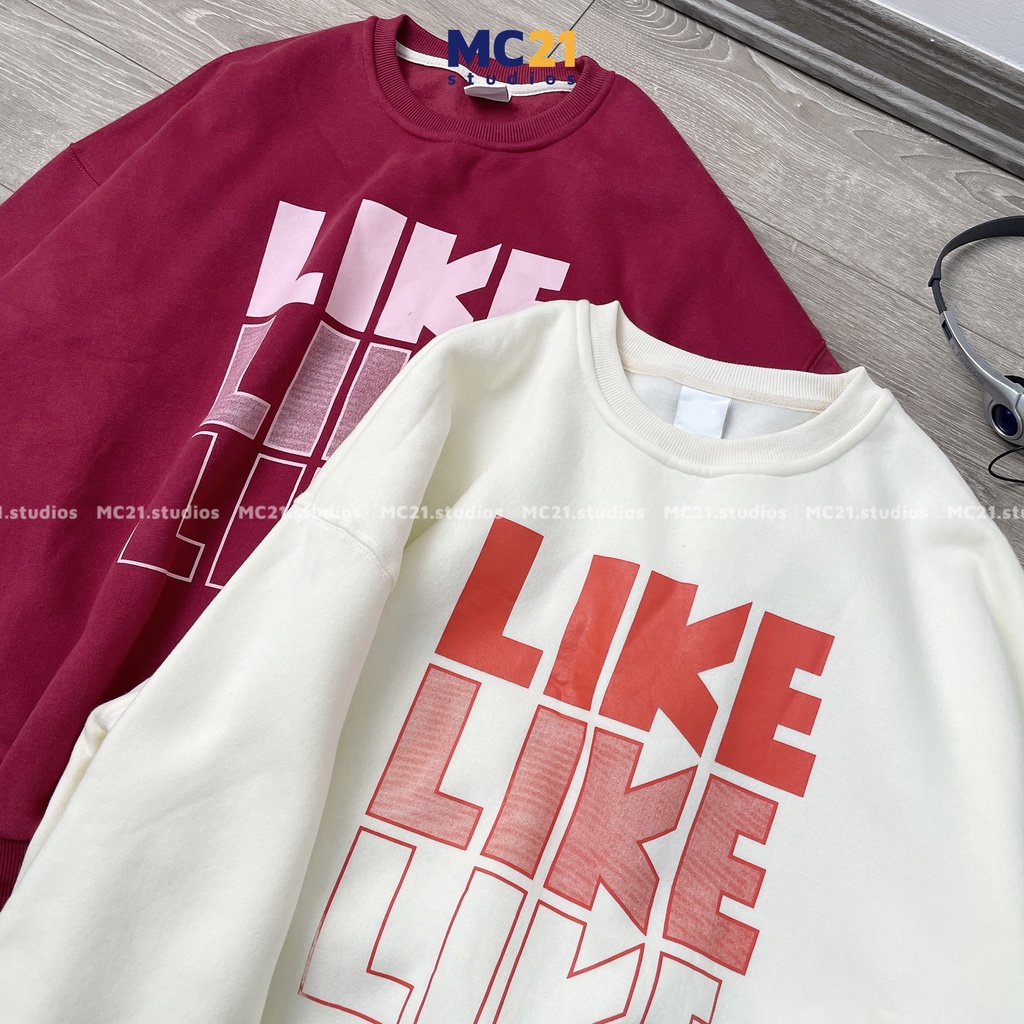 Áo sweater oversize MC21.STUDIOS nam nữ Unisex form rộng Ulzzang Streetwear Hàn Quốc chất nỉ tăm lót bông cao cấp A3417