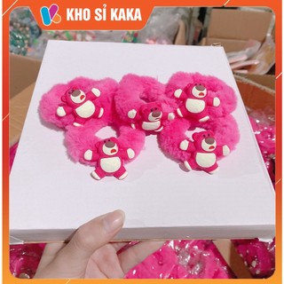 Dây cột tóc lông gấu hồng Lotso