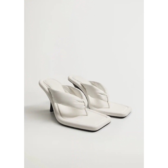 Guốc trắng Mango cao cấp size 36 (chân 37-38 vừa) newtag chính hãng