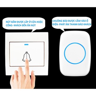 Chuông cửa không dây dùng pin cao cấp không cần dùng điện