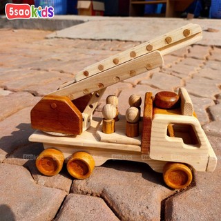 Đồ Chơi Xe Cứu Hỏa Gỗ Dành Cho Bé