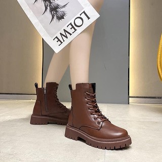 Giày Boot Cổ Cao Buộc Dây Style Ulzzang