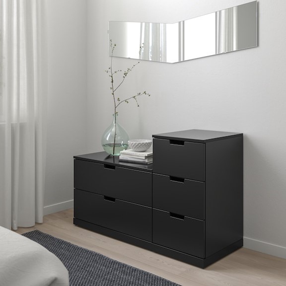 BANALDO, Tủ đựng đồ 5 ngăn kéo DRA_089, 120x47x76cm, tủ gỗ Scandi Home
