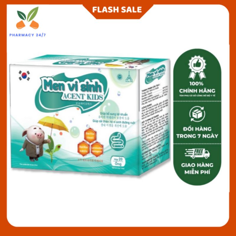 Men Vi Sinh Acent Kids Bổ Sung Lợi Khuẩn, Giảm Loạn Khuẩn, Tiêu Chảy, Táo Bón Ở Trẻ, Cân Bằng Hệ Vi Sinh Đường Ruột
