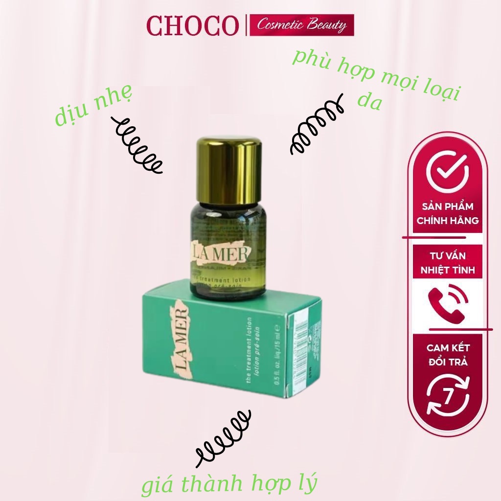 Nước hoa hồng dưỡng ẩm giúp làm đều màu da Lamer The treatment lotion 15ml