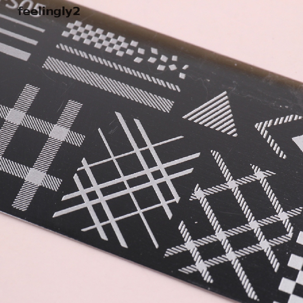 [Hàng Có Sẵn] 1 Tấm Khuôn In Móng Tay Nghệ Thuật Hình Rắn / Hoa Hồng / Mặt Trăng / Ren (F