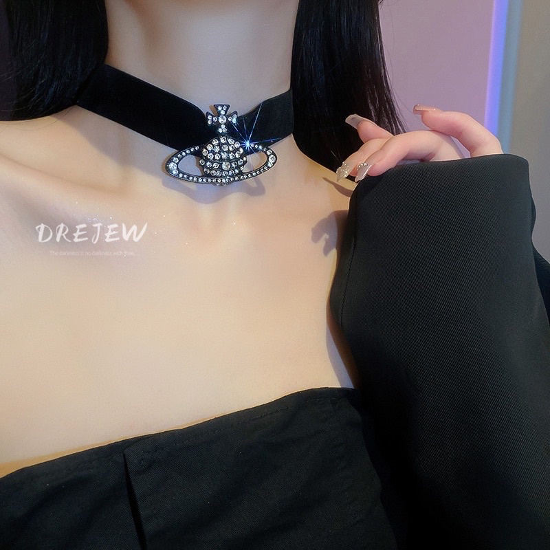 Vòng cổ chocker đá zicon nhân tạo