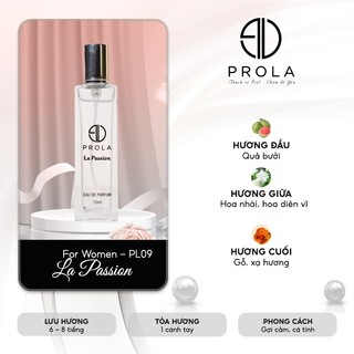 Nước hoa nữ chính hãng prola thơm lâu dạng xịt chai mini 15 ml - la passion