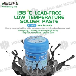 Kem thiếc hàn 138°c dùng làm chân IC, CPU BGA, hàn socket, câu dây, hàn cáp điện thoại RELIFE RL-404. 40g