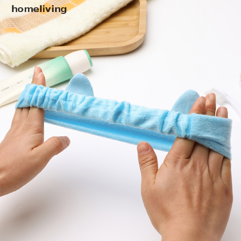 Băng Đô Turban Mềm Mại Co Giãn Giữ Ấm In Chữ Hình Tai Thú Đáng Yêu Cho Bé Gái