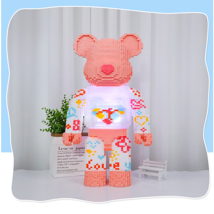 Bộ Xếp Hình lắp ráp 3d Gấu Bearbrick Big Size Siêu Hot