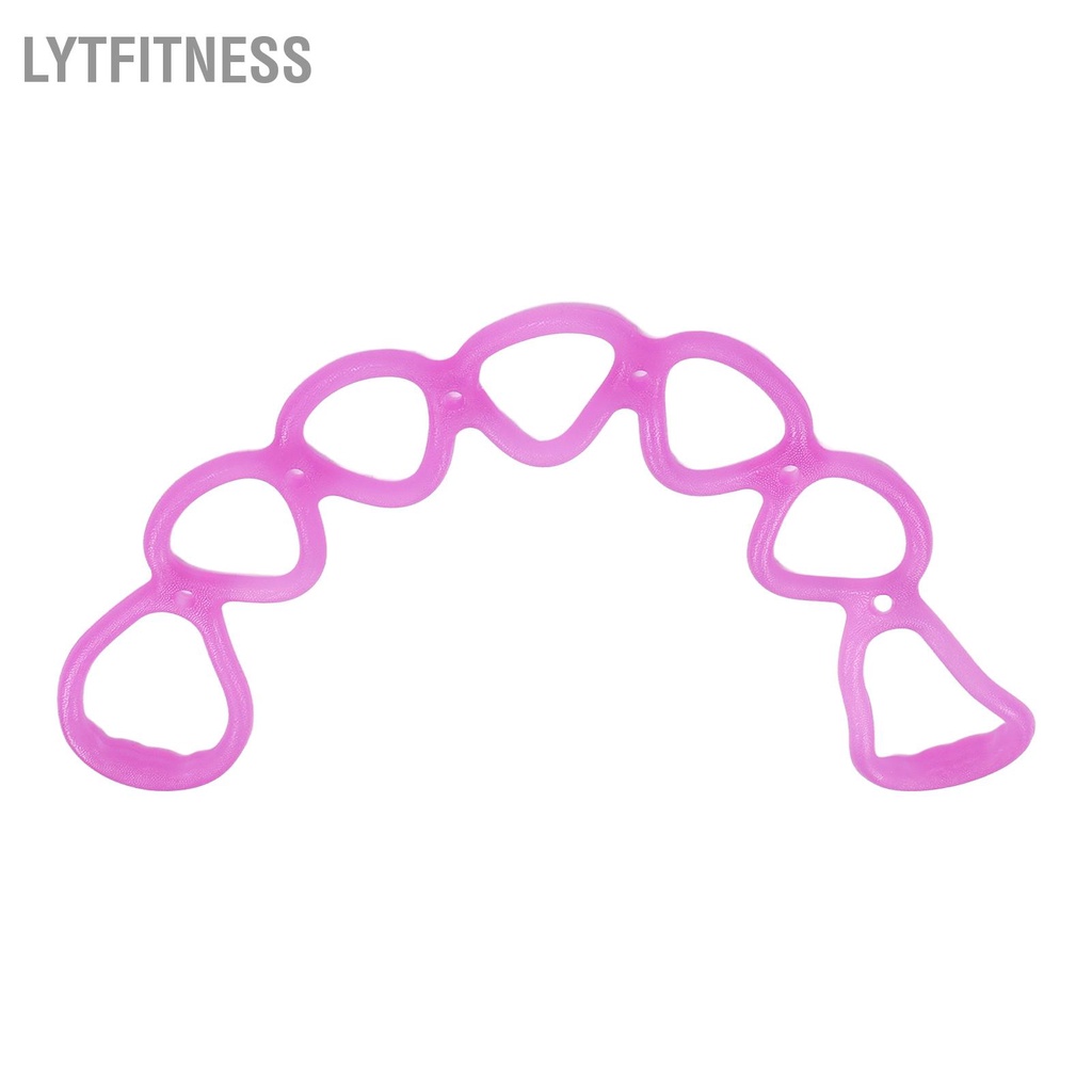 LYTFitness Dây kéo đàn hồi thể dục tại nhà Phòng tập đa chức năng Yoga định hình Tập luyện 7 lỗ đeo kháng cự (Tím)