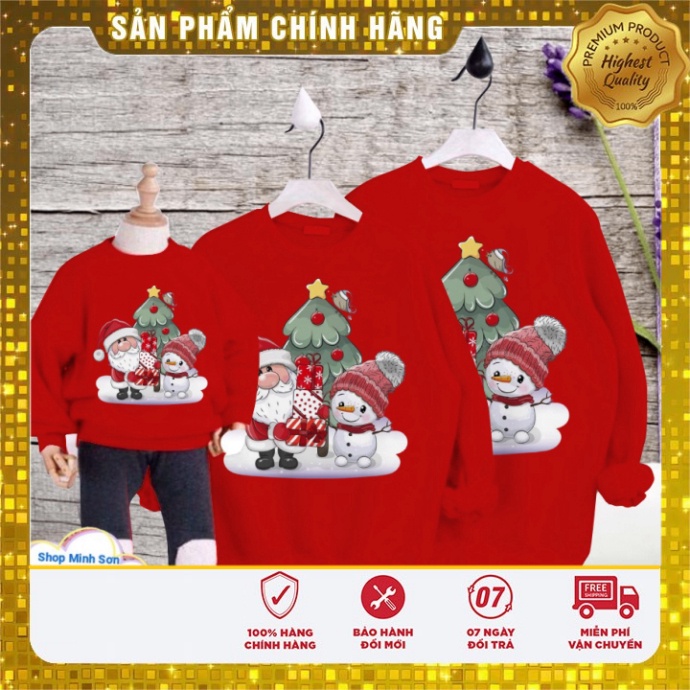 🎅☃️🎅ÁO NỈ SWEATER ÔNG GIÀ NOEL VÀ NGƯỜI TUYẾT, ÁO NỈ cung phi LOẠI 1 ĐỦ MÀU ĐỦ SIZE