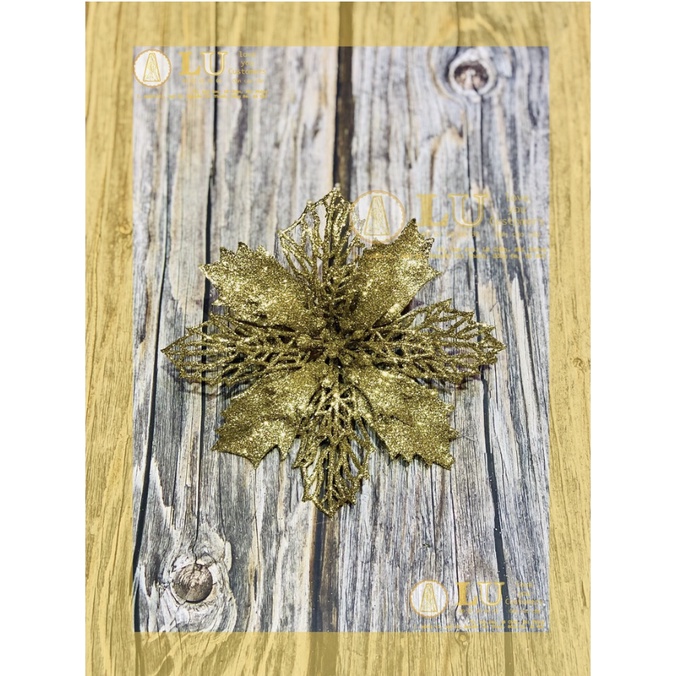 Hoa Trạng nguyên kép  nhũ kim , làm oản tài lộc , kép lớn, trang trí giỏ hoa quà | LU