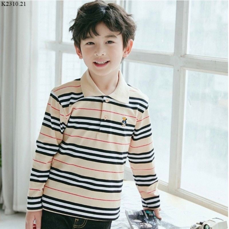 Áo Polo Dài Tay Size Đại Cho Bé Đến 50kg Hàng QC Chất Đẹp