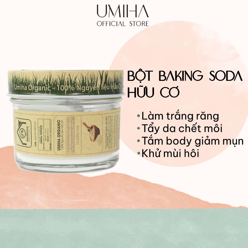 Bột đánh trắng răng UMIHA (85g) - Thành phần Banking Soda làm đánh trắng răng hiệu quả, tẩy trắng răng an toàn