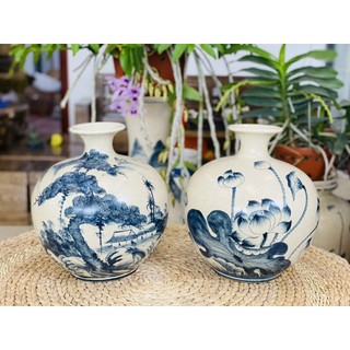 Bình hút lộc, lọ hoa hút lộc  decor đẹp men rạn cổ gốm sứ bát tràng