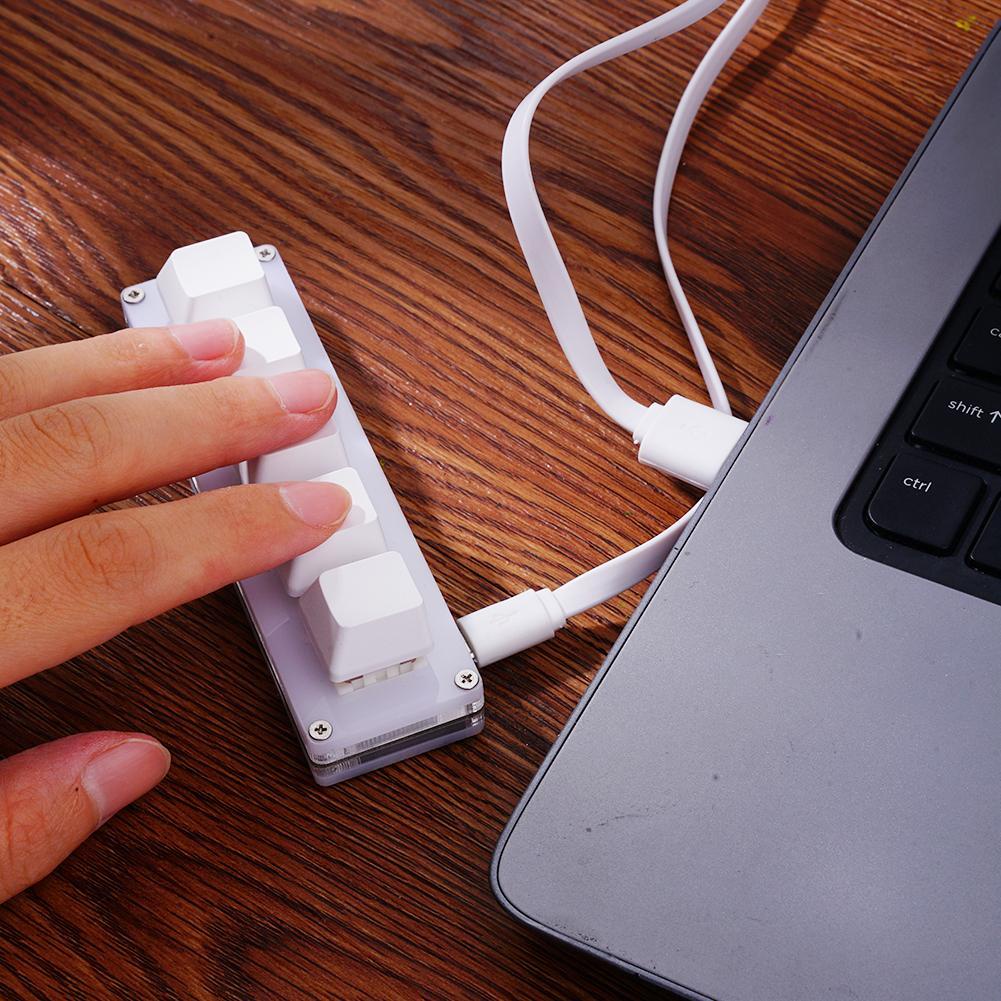 Bàn Phím Mini Macro 5 Nút Bấm Màu Đỏ Dành Cho Game Thủ E5D7