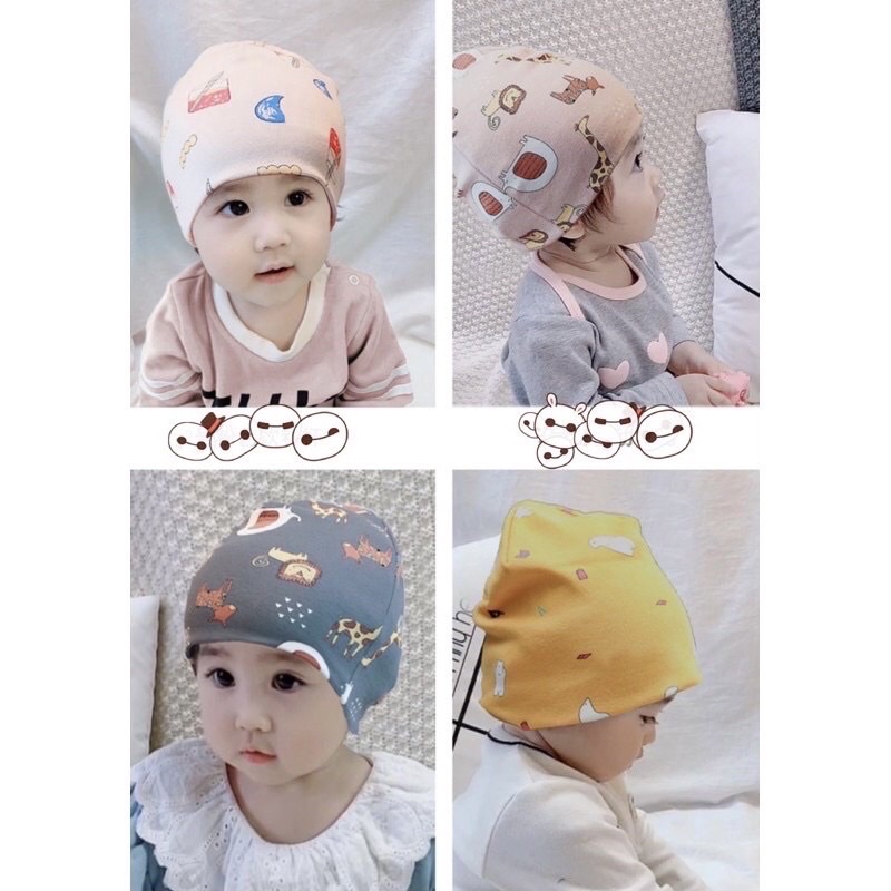Mũ cotton mềm co dãn ấm áp cho bé yêu hình siêu ngộ nghĩnh
