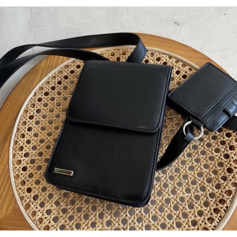 Túi Đeo Chéo Dáng Đứng Kèm Card Wallet