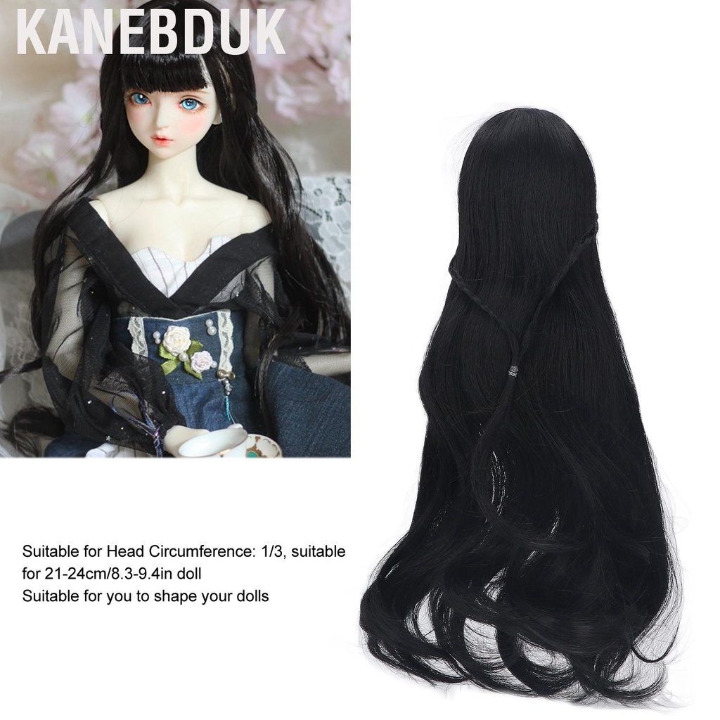 Kanebduk ES053 Doll Long Wig Soft Curly 8 to 9inch Hair for Children Gift Children's Day