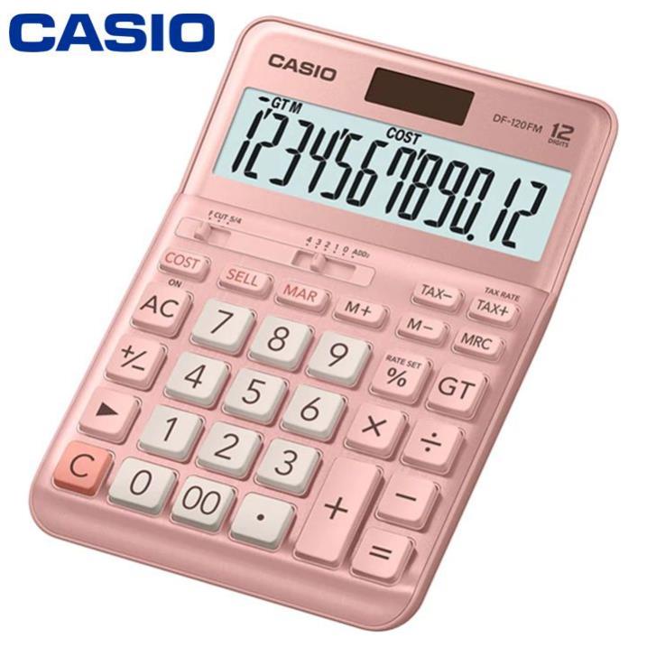 Máy tính Casio DF-120FM/ JF-120FM, chuyên dùng cho kế toán và hộ kinh doanh, bảo hành 7 năm