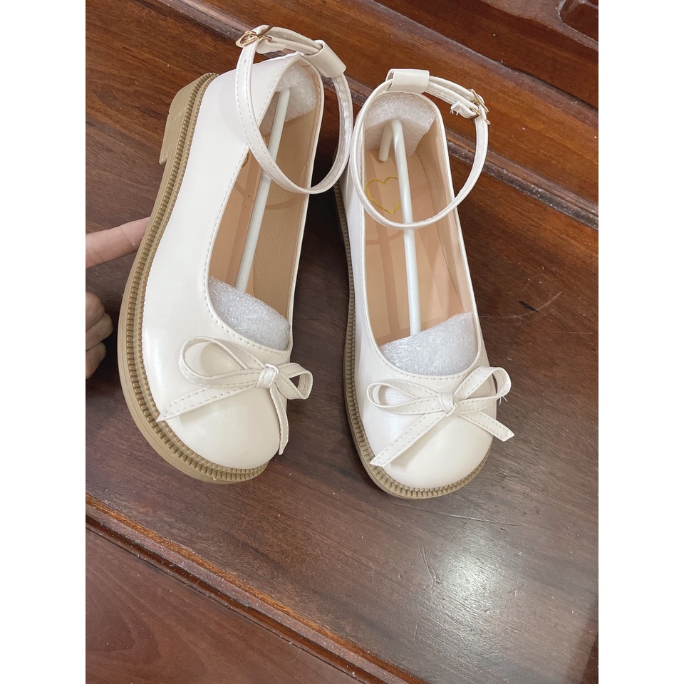 Lùi 1 sz Giày Búp Bê MarryJane Quai Gài Đính Nơ Basic G004