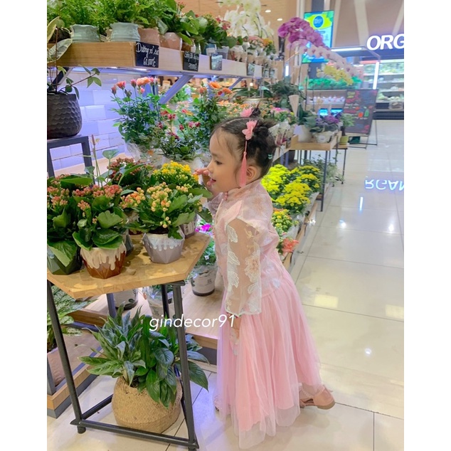 Hanfu cổ trang siêu xinh tặng kèm kẹp tóc cho bé gái