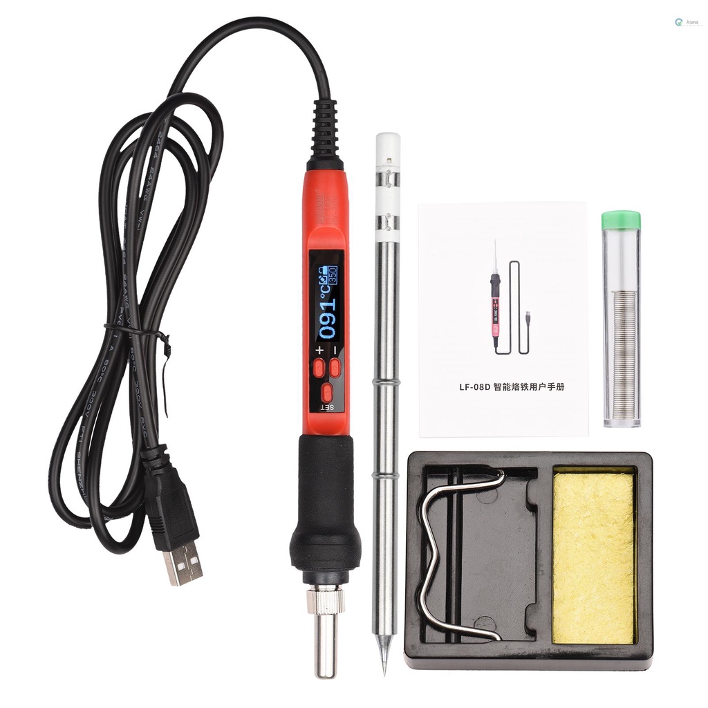 Mỏ Hàn Điện Mini 68W USB 200~480 Có Thể Điều Chỉnh Nhiệt Độ Màn Hình Kỹ Thuật Số°C Bút Hàn Điện Tử Sửa Chữa Và Sửa Chữa Chuyên Dụng