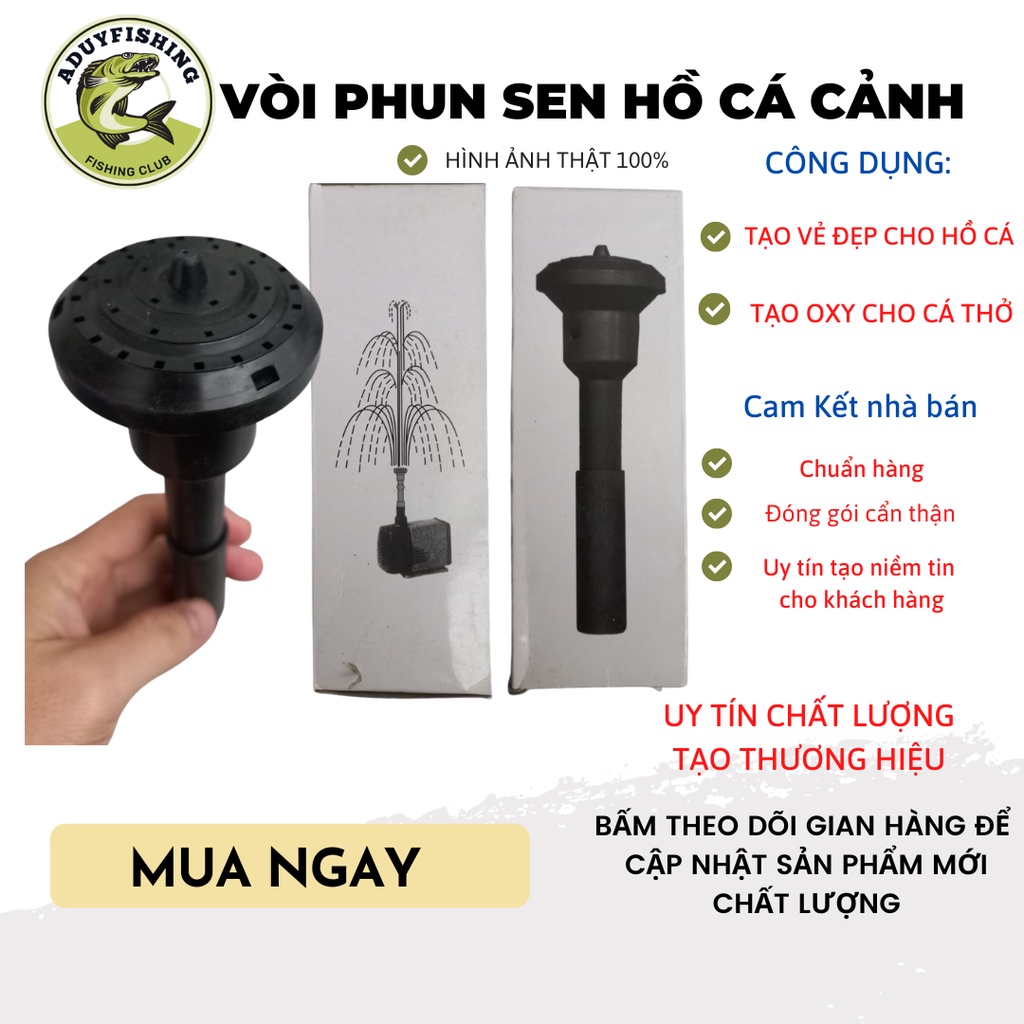 Vòi Phun Sen Trang Trí Hồ Cá Non Bộ Gắn Vào Máy Bơm, Vòi Sen Phun Nước Hồ Cá Cảnh