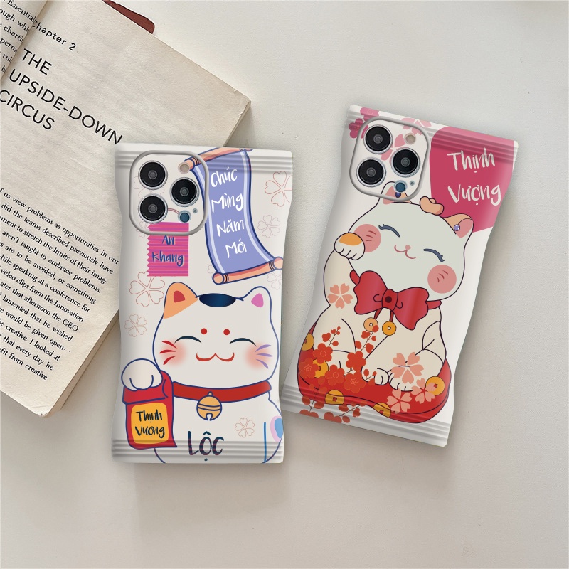 Ốp lưng iphone vỏ kẹo Mèo Thần Tài 6/6plus/6s/6splus/7/7plus/8/8plus/x/xr/xs/11/12/13/14/pro/max/plus/promax - ORIO