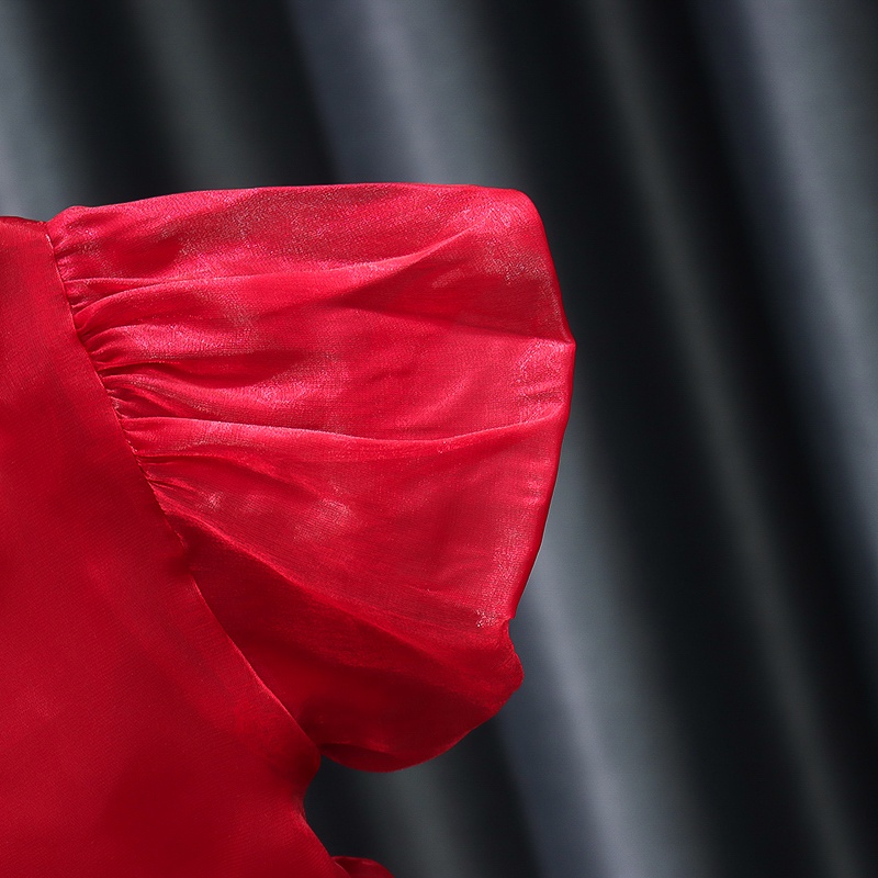 Đầm Công Chúa Tay Phồng Màu Đỏ Trơn Phong Cách Hàn Quốc Thời Trang Mùa Hè Hàng Mới Dành Cho Bé Gái 0-3 Tuổi