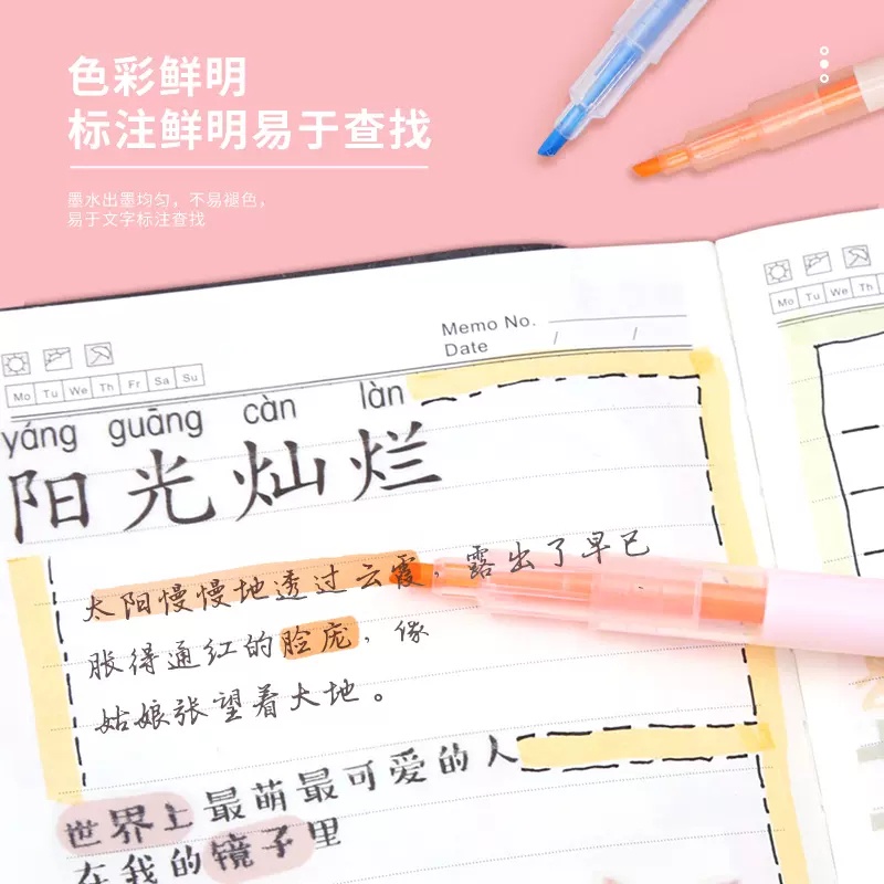 Bút Đánh Dấu Hai Đầu Hai Đầu Màu Sắc Ngọt Ngào Cho Học Sinh