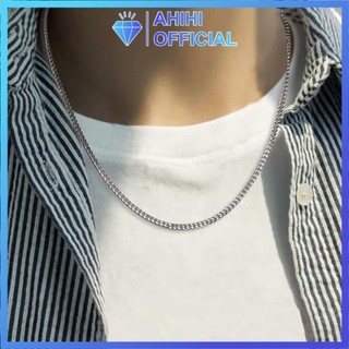 Dây Chuyền Nam Nữ Chuỗi Trơn Basic 5mm Màu Bạc - Vòng Cổ Trơn Unisex Đơn Giản Ngầu Đẹp Chất Nam Nữ Thép Không Gỉ