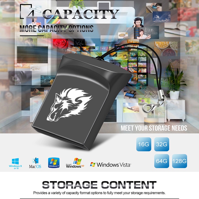Usb 3.0 Dung Lượng 512GB 256GB 128GB 64GB 32GB 16GB 4GB Có Móc Khóa