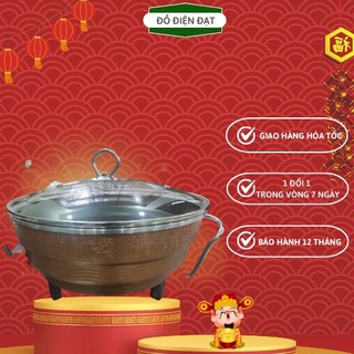 [ HỎA TỐC + TẶNG KÈM VỈ HẤP]  Chảo điện đa năng, Nồi lẩu điện chống dính, an toàn, tiện lợi - Bảo hành 12 tháng