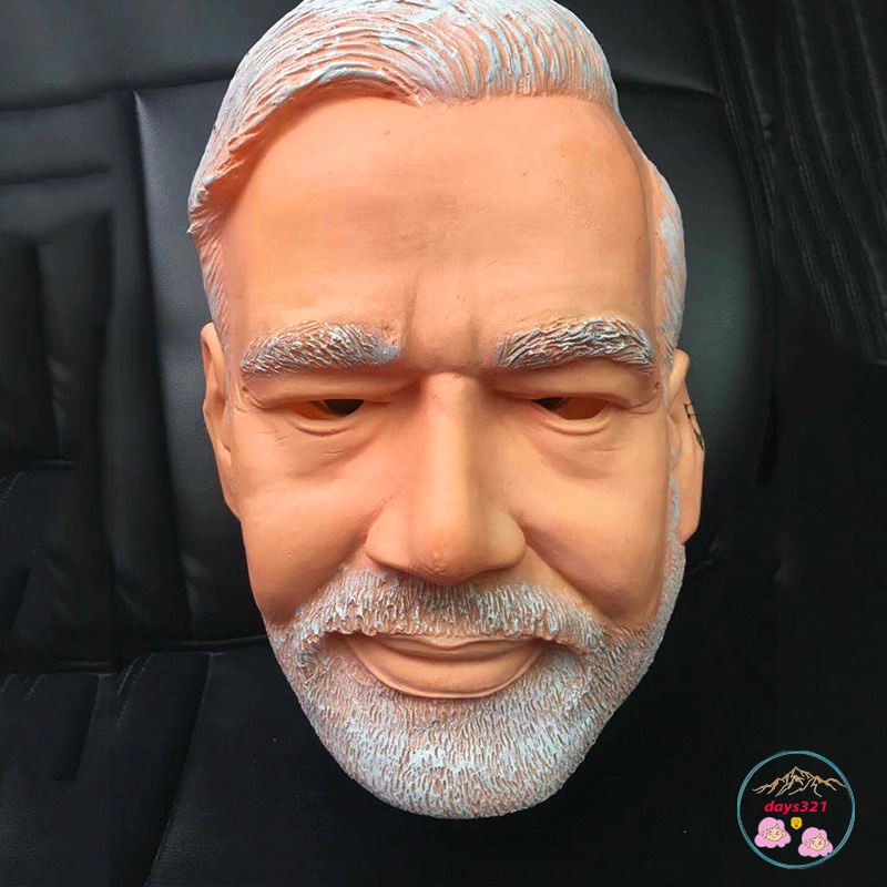 MẶT NẠ ÔNG GIÀ CÓ RÂU trùm đầu hóa trang râu xồm xoàm phù hợp cho Halloween trung thu lễ hội quay video tiktok hacker