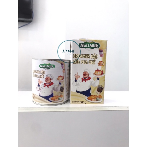 Sữa Đặc Creamer có đường Nuti Hộp/Lon 380g - NTMilk