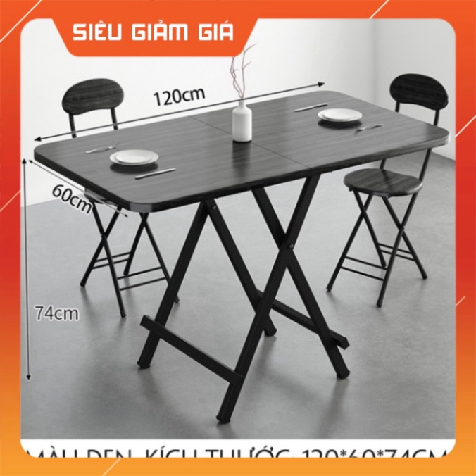 (HÀNG VN) Bàn Ăn Gấp Gọn Tiện Lợi, Bàn Xếp Nhà Bếp, Mặt Gỗ Phủ Melamin, Khung Thép Chắc Chắn Không Gỉ .