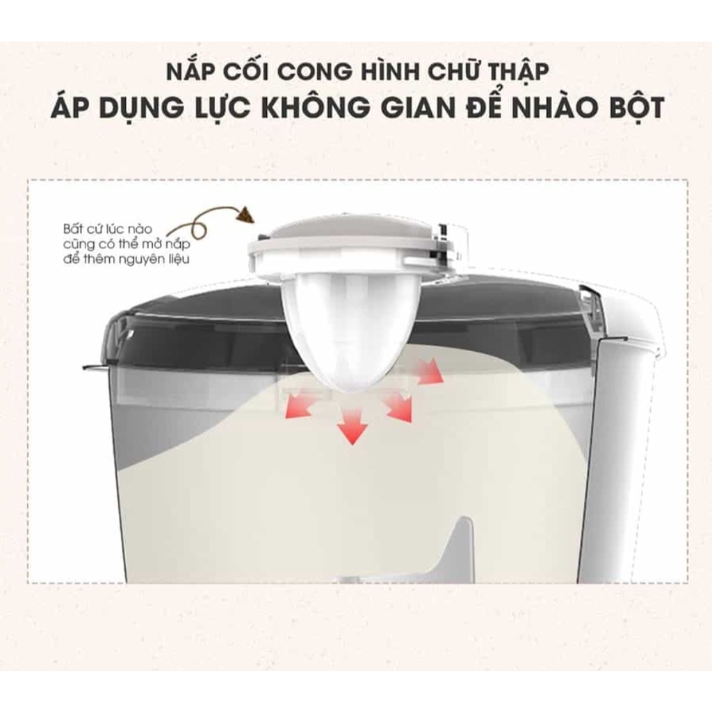 Máy nhào trộn bột mì làm bánh công suất lớn hộ gia đình đa chức năng thép không gỉ Bền